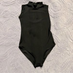 Ballroom dance practice bodysuit with open back size 10 years old